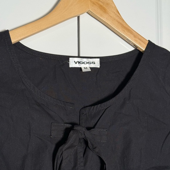Vigoss Black Puff Sleeve Blouse - Picture 4 of 5
